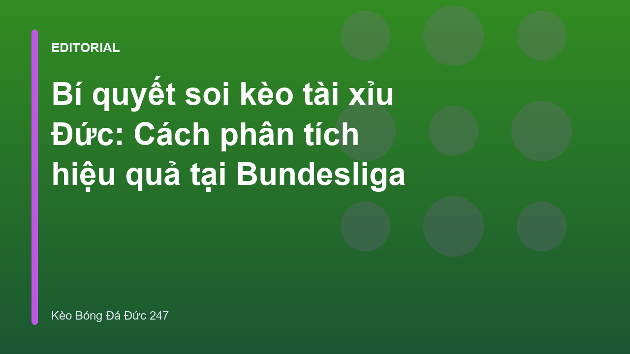 Phân tích kèo tài xỉu bóng đá Đức